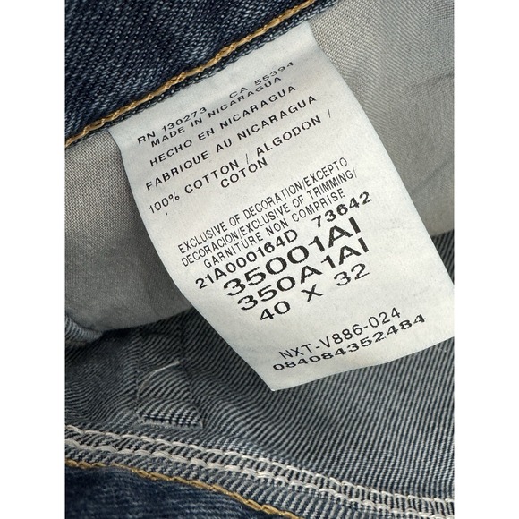 Wrangler Relaxed Fit Mens 40x32 Denim Cotton Blue Jeans Cowboy NWT - Picture 5 of 7